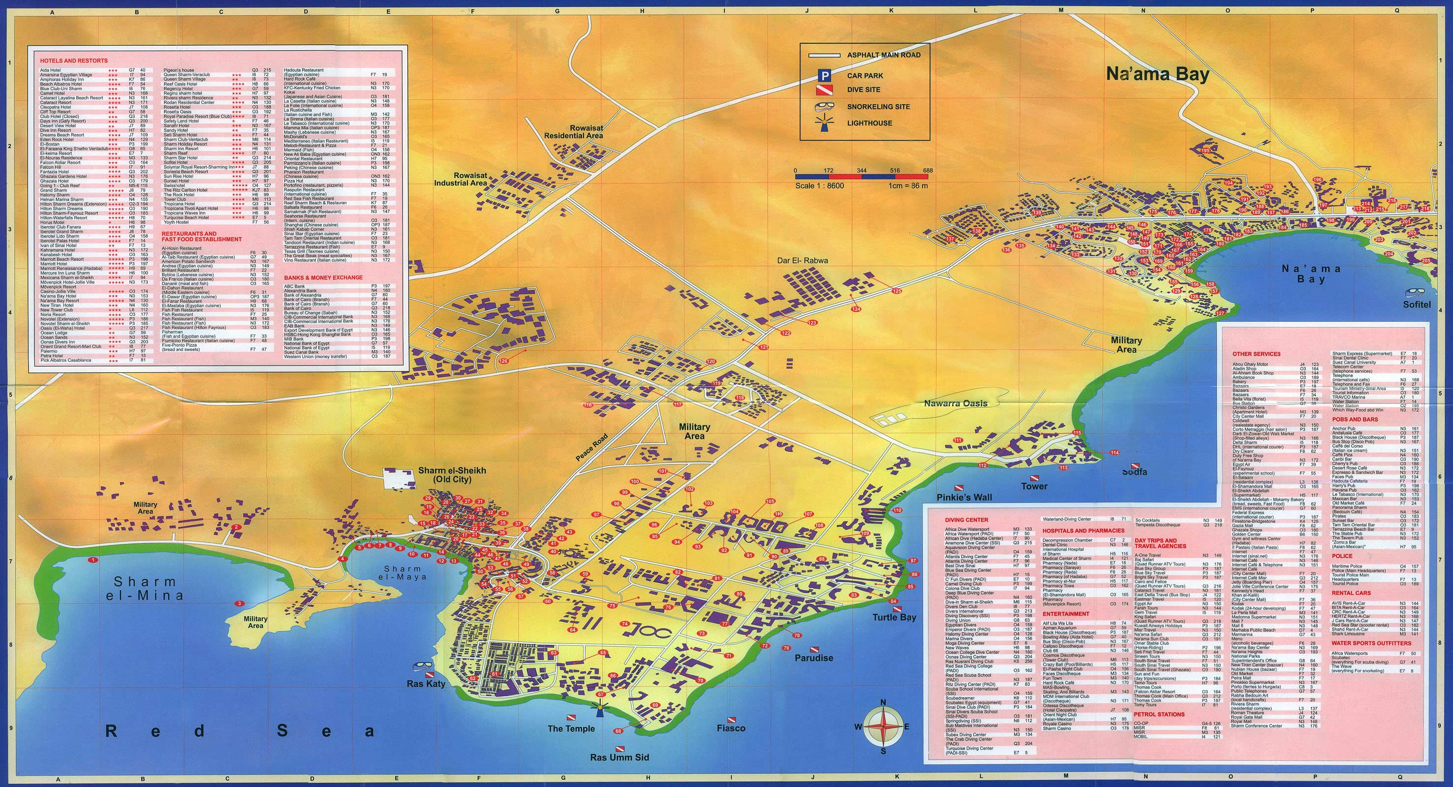 Mappa Sharm El Sheikh map Hotel Sharm